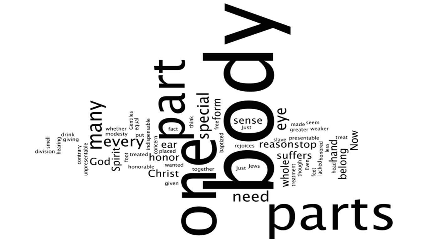 141116 1 Cor 12 12 27 Wordle -